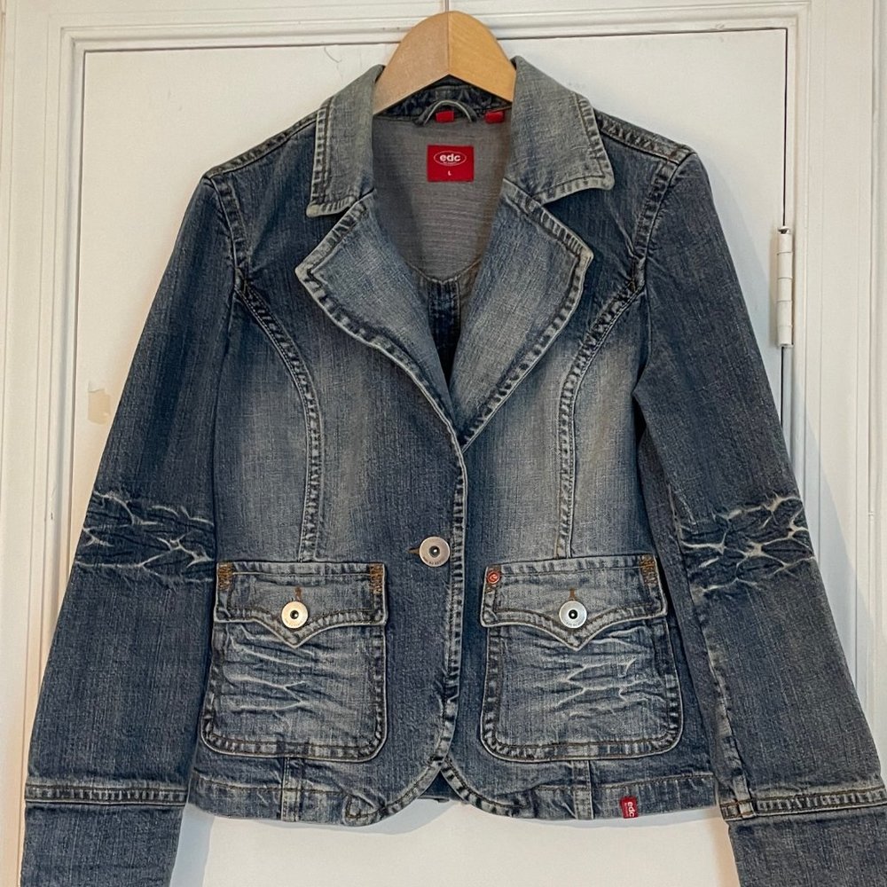 Vintage , EDC by Esprit, Jean Jacket, Denim Blazer, Size L